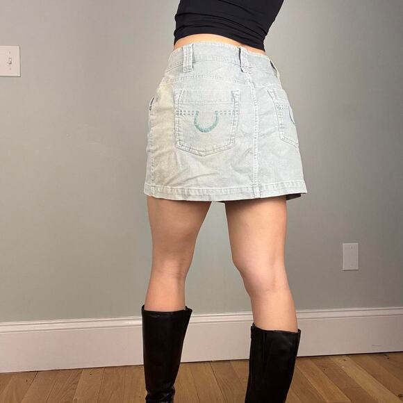 Light blue corderoy pastel with button up fly low rise Y2K - from no boundaries - Picture 2 of 8